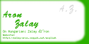 aron zalay business card